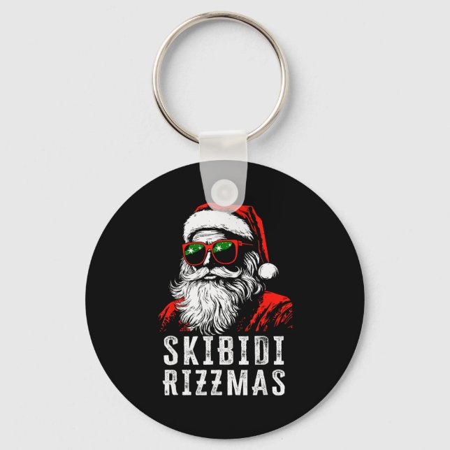 Skibidi Rizzmas Christmas Rizz Santa Claus Charism Keychain (Front)