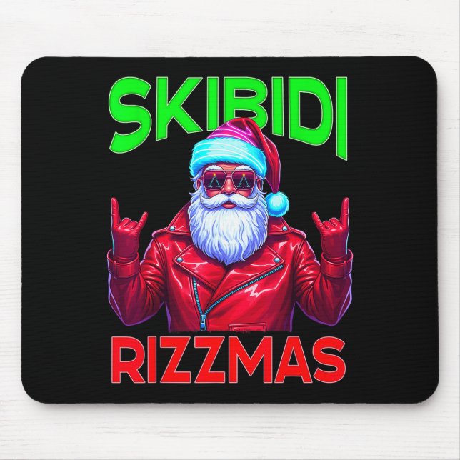 Skibidi Rizzmas Christmas Rizz Santa Claus Charism Mouse Pad (Front)
