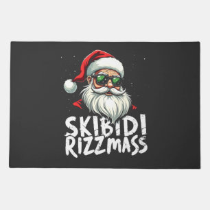 Skibidi Rizzmas Funny Gen Alpha Slang Christmas Doormat