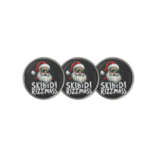 Skibidi Rizzmas Funny Gen Alpha Slang Christmas Golf Ball Marker