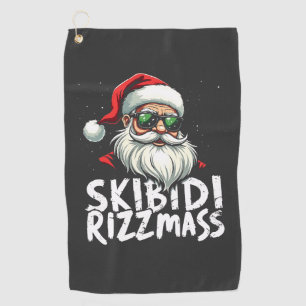 Skibidi Rizzmas Funny Gen Alpha Slang Christmas   Golf Towel