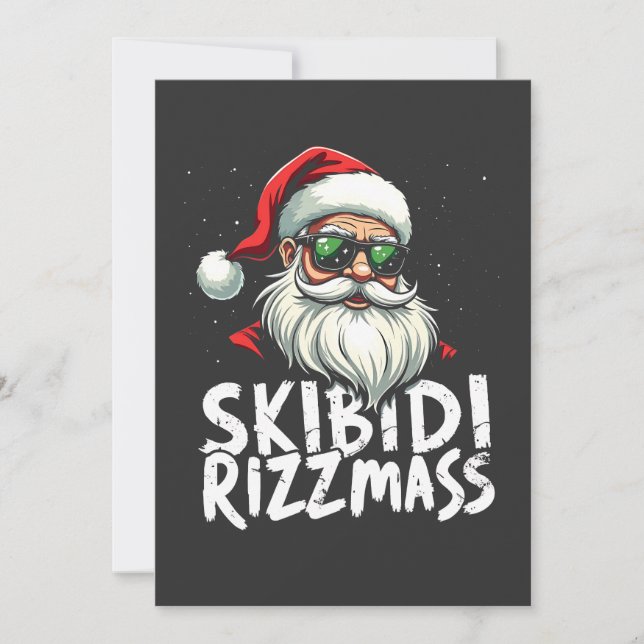 Skibidi Rizzmas Funny Gen Alpha Slang Christmas   Invitation (Front)