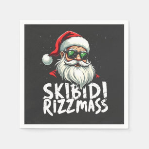 Skibidi Rizzmas Funny Gen Alpha Slang Christmas Napkins