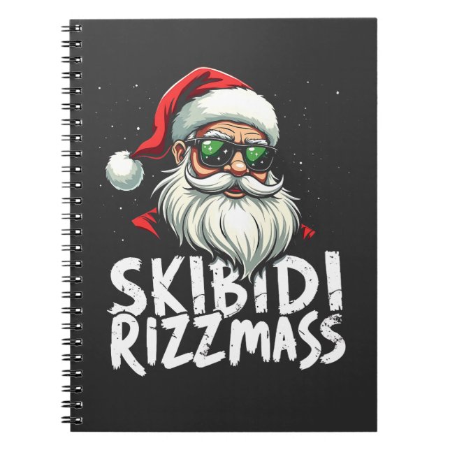 Skibidi Rizzmas Funny Gen Alpha Slang Christmas   Notebook (Front)