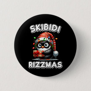 Skibidi Rizzmas Funny Gen Alpha Slang Christmas Pe Button