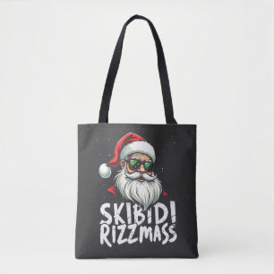 Skibidi Rizzmas Funny Gen Alpha Slang Christmas Tote Bag