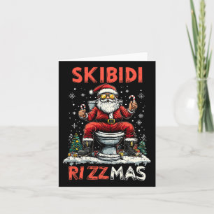 Skibidi Rizzmas Santa Toilet Funny Christmas Card