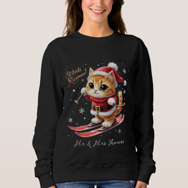 Skibidi Rizzmas The Ultimate Funny Christmas Meme Sweatshirt (Front)