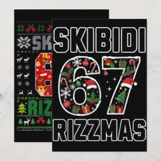 Skibidi Six Seven Rizzmas Funny Christmas 2025 Mem Holiday Card