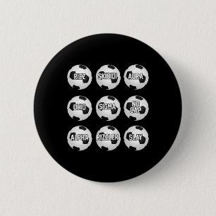 Skibidi Soccer Rizzler Sigma Boy Rizz Soccer Funny Button