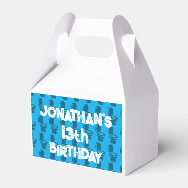 Skibidi Toilet Birthday Favor Boxes (Front Side)