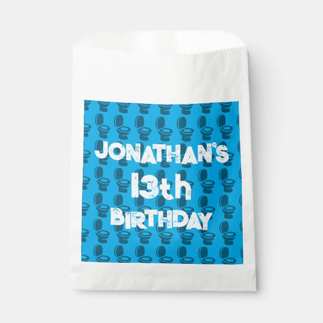 Skibidi Toilet Birthday Party Favor Bag (Front)