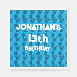 Skibidi Toilet Birthday Party Invitation Napkins