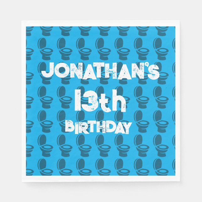 Skibidi Toilet Birthday Party Invitation Napkins (Front)