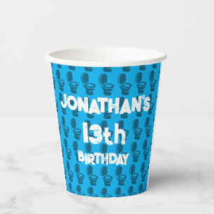 Skibidi Toilet Birthday Party Paper Cups