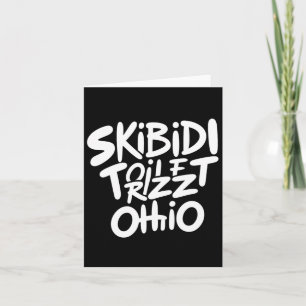 Skibidi Toilet Rizz Ohio Funny Meme Retro Vintage  Card