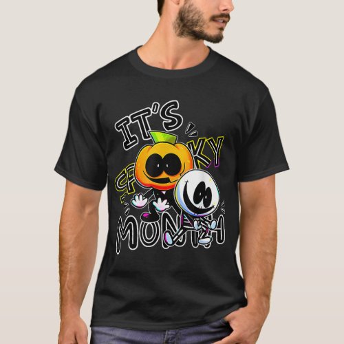 Skid and Pump Its Spooky Month Retro tee for Boy 