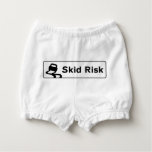 Skid Risk Funny Underwear Baby Bloomer at Zazzle