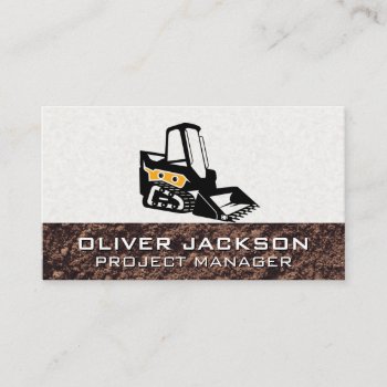 Skid Steer Construction Business Card by lovely_businesscards at Zazzle