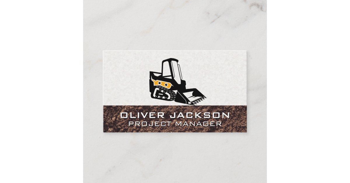 Skid Steer Construction Business Card | Zazzle