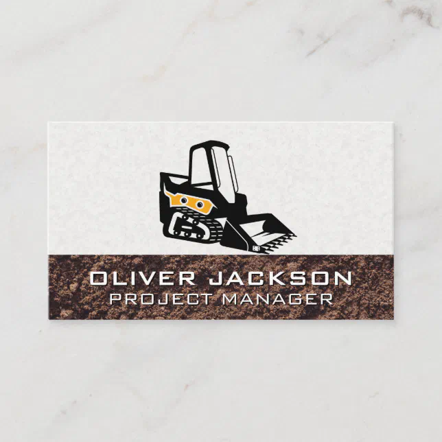 Skid Steer Construction Business Card | Zazzle