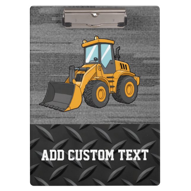Skid Steer Construction Logo clipboard (Front)
