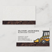 Skid Steer Loader | Bulldozer | Dirt Business Card | Zazzle