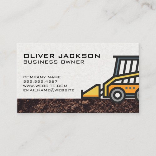 Skid Steer Loader  Bulldozer  Dirt Business Card