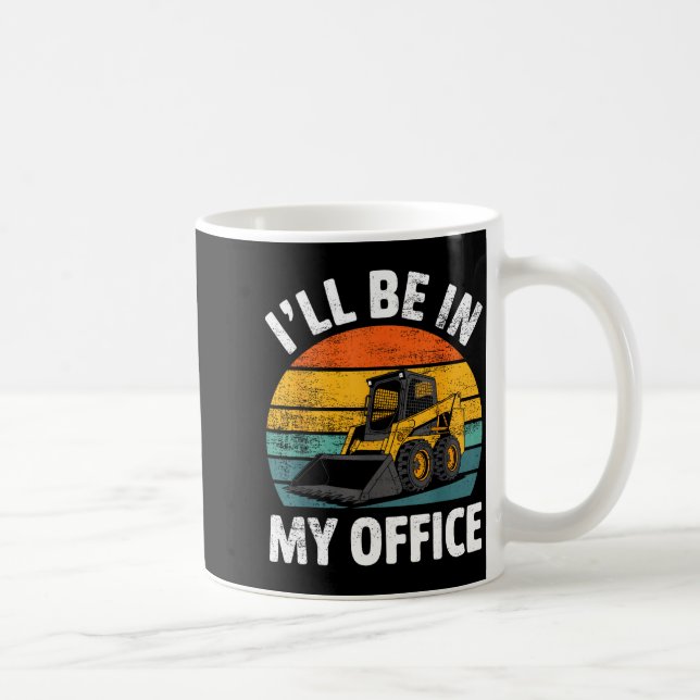 Skid Steer Operator Construction Heavy Equipment J Coffee Mug (Right)