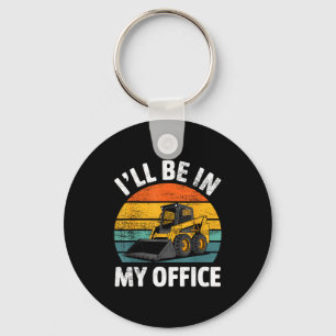 Skid Steer Operator Construction Heavy Equipment J Keychain