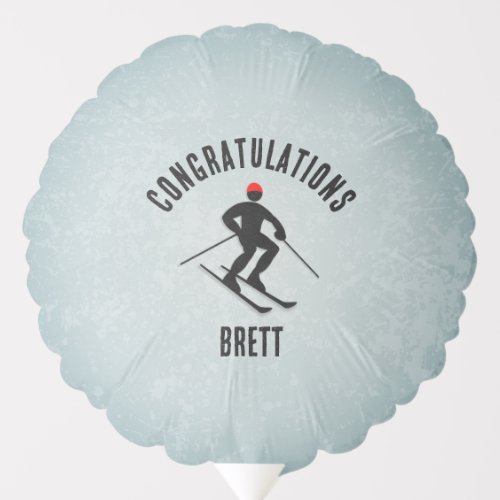 Skier Achievement or Fun Party _ Congratulate Men Balloon
