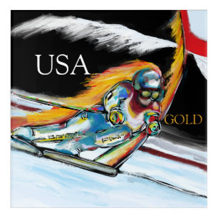 SKIER ACRYLIC PRINT
