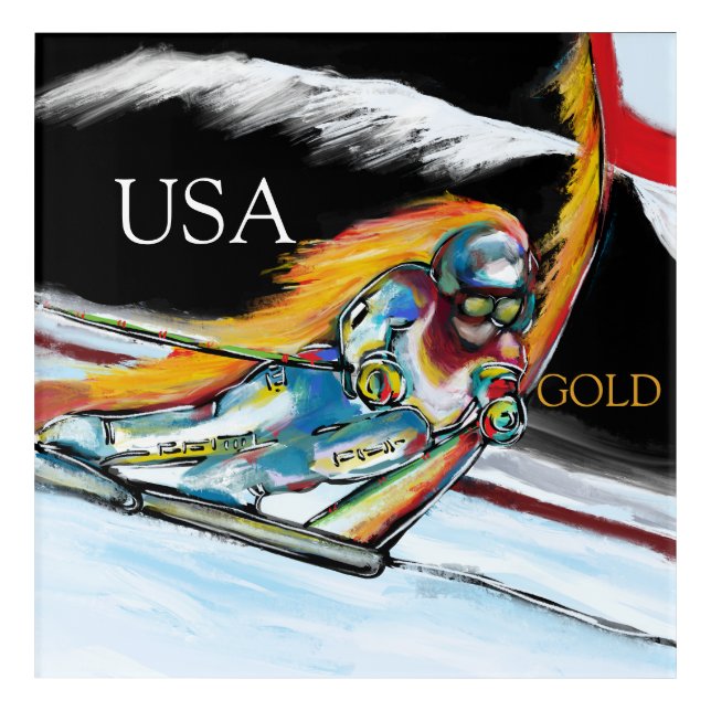 SKIER ACRYLIC PRINT (Front)
