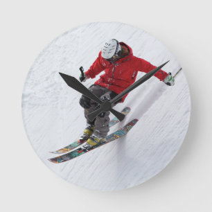 Skier - Acrylic Wall Clock - HAMbWG