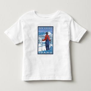 Skier Admiring - Sun Valley, Idaho Toddler T-shirt