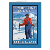 Skier Admiring - Timberline Lodge, Oregon (Front)