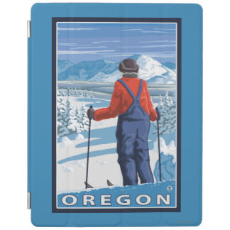 Skier Admiring- Vintage Travel Poster iPad Smart Cover