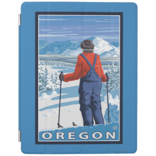 Skier Admiring- Vintage Travel Poster iPad Smart Cover