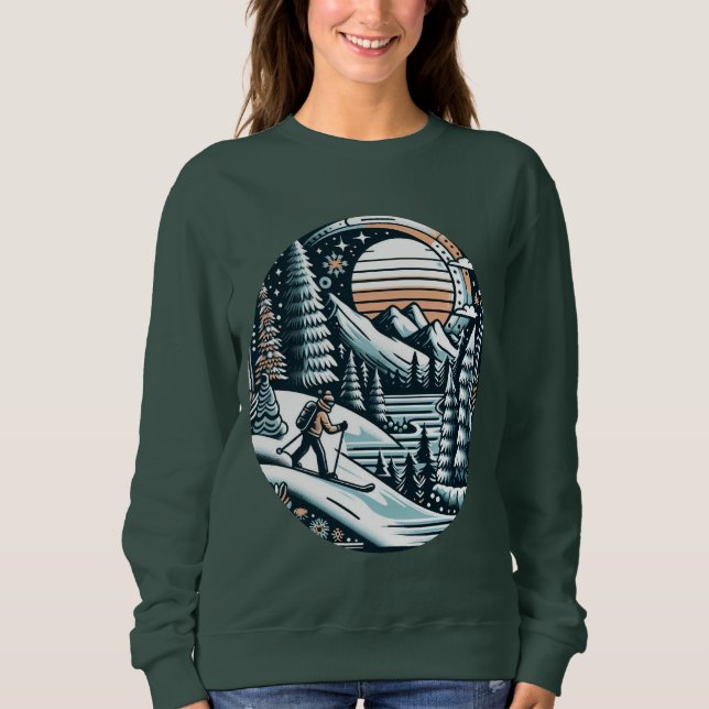 Skier and Winter Sweatshirt (Front)
