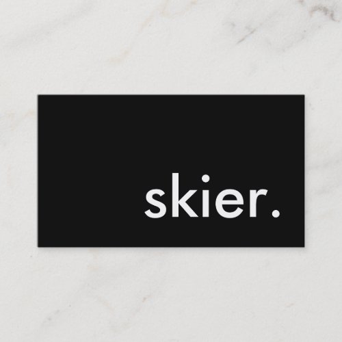 skier. business card templates