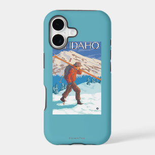 Skier Carrying Snow Skis - Idaho iPhone 17 Case