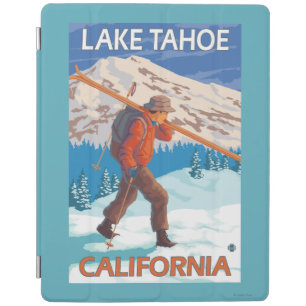 Skier Carrying Snow Skis - Lake Tahoe, Californi iPad Smart Cover