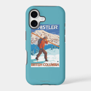 Skier Carrying Snow Skis - Whistler, BC Canada iPhone 17 Case