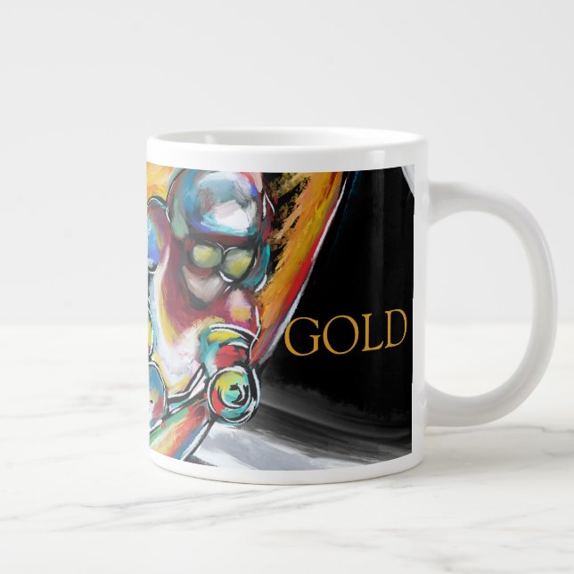 SKIER GIANT COFFEE MUG (Right)