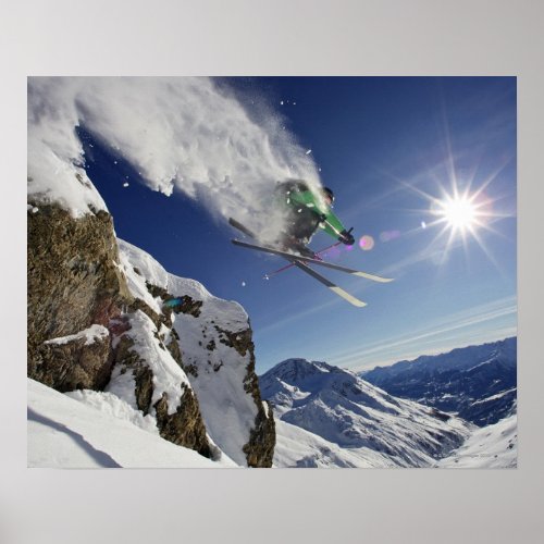 Skier in Midair Poster