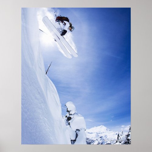 Skier Jumping Poster
