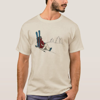 Skier relaxing on the mountain T-Shirt