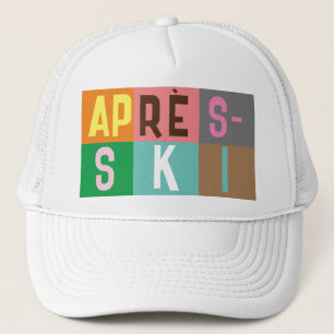 Skier Retro Après Ski Color Blocks   Trucker Hat
