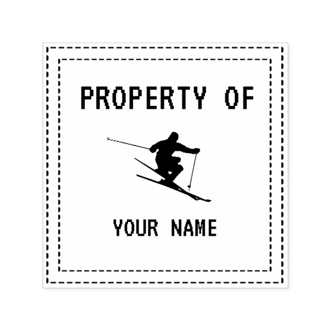 Skier Self-inking Stamp (Design)