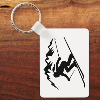 Skier Silhouette Keychain